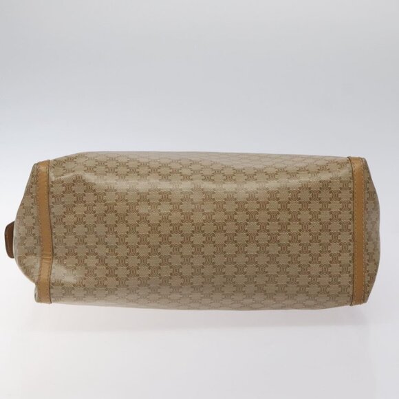 CELINE Macadam Canvas Hand Bag Beige Gold Auth BA1995 - Picture 6 of 16